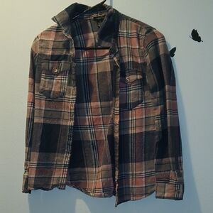 Rue21 Multicolor Plaid Button Down Shirt